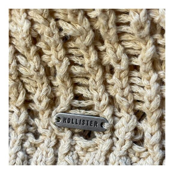 Hollister Women’s XS Tan Oversized Open-Stitch Knit Cardigan Sweater - Picture 5 of 10